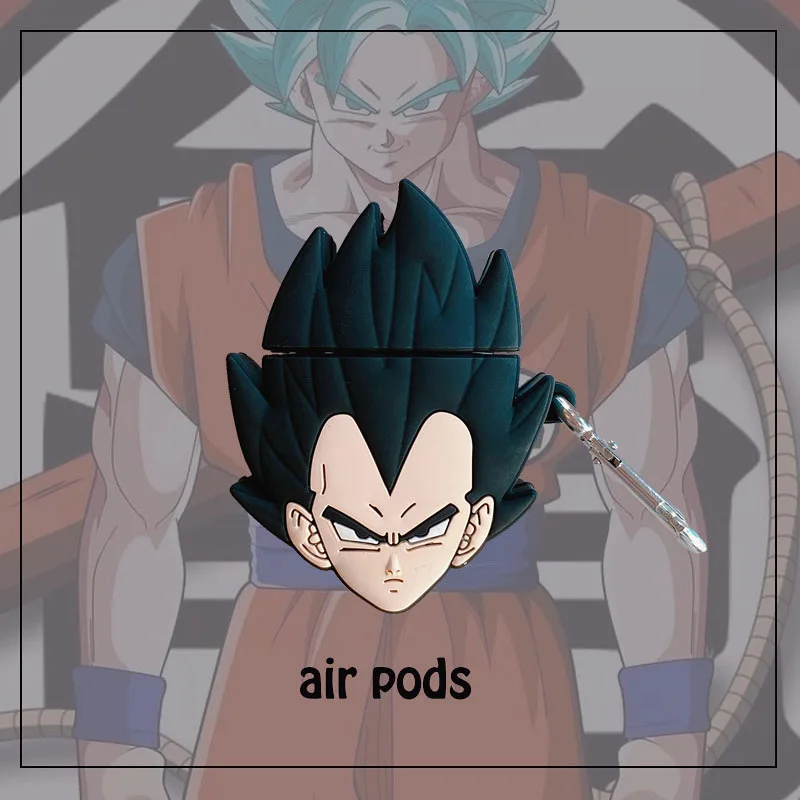 Чехол с рисунком дракона жемчуга Z Goku Vegeta Airpods чехол для Airpod Pro 2 1 3D силиконовые