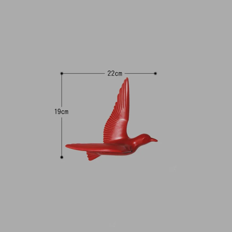 Red C Европейский Креативный резиновый Настенный 3D орнамент в виде чайки, птицы, Настенная Наклейка для гостиной, телевизора, фоновое украшение, подвеска в виде животного - Цвет: Red C