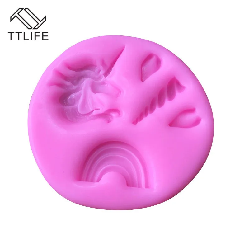 TTLIFE единорог с глазками и ушками сахара кнопки силиконовые формы инструменты для