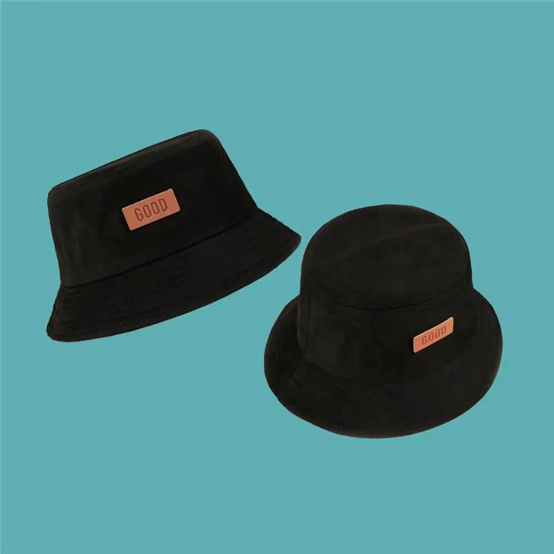 

2021 Cotton Good Letter Patch Bucket Hat Fisherman Hat Outdoor Travel Hat Sun Cap Hats for Men and Women 38