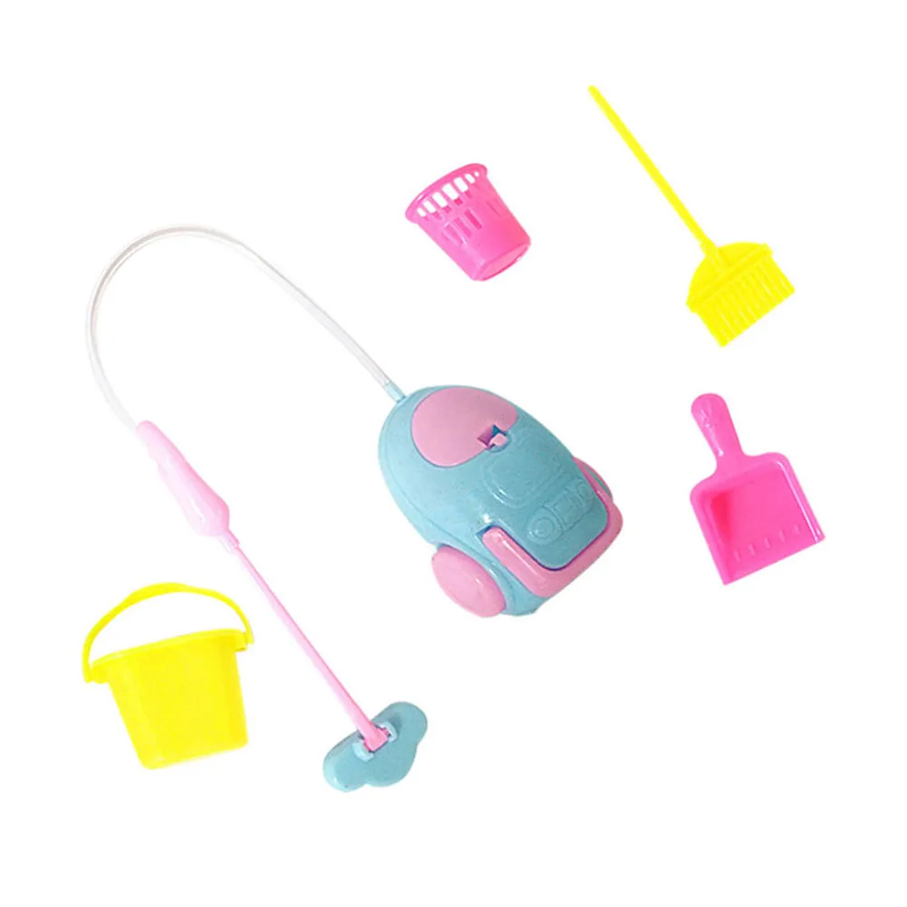 

Plastic Cleaning Vacuum Cleaner Mini Doll Furniture Kids Pretend Play Toy Puzzle Baby Early Educational Toy 5pcs