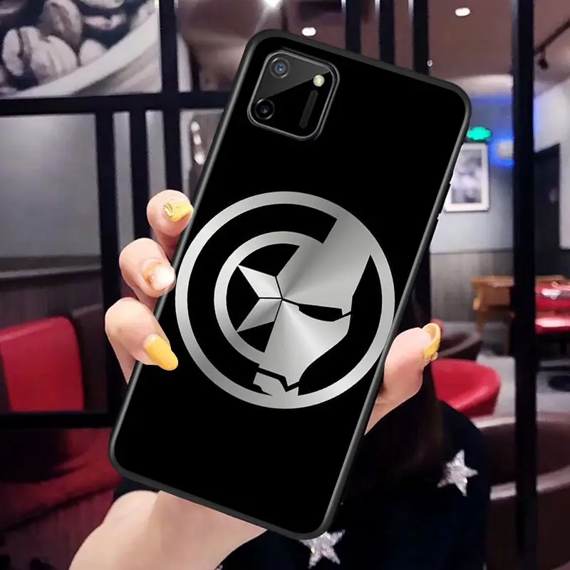marvel avengers logo for oppo realme 5 5s 5i 6 6s 6i 7 7i 8 8i narzo 10 20 30 q3 q3i pro 5g global black phone case free global shipping