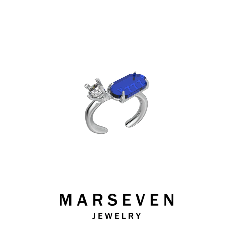

Marseven Heartbreak Selling Series Personalized Original Design Ring Diamond Ring for Sale Opening Adjustable Silver Ring