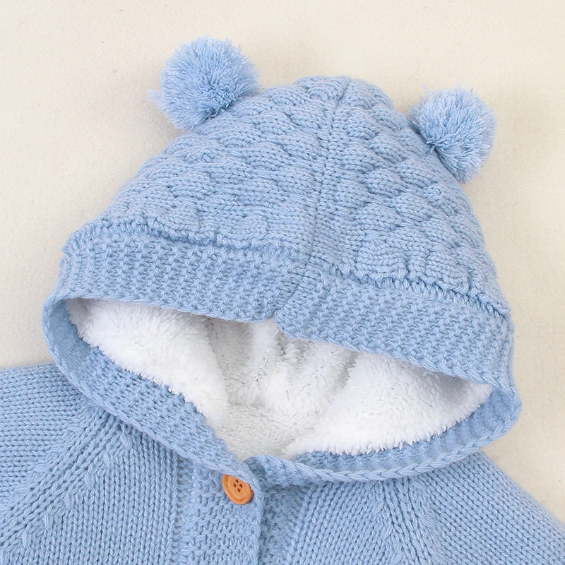 

Winter Baby Rompers Thicken Baby Girls Boys Clothes Hooded Newborn Jumpsuit Infant Baby Long Sleeve Overalls For Children