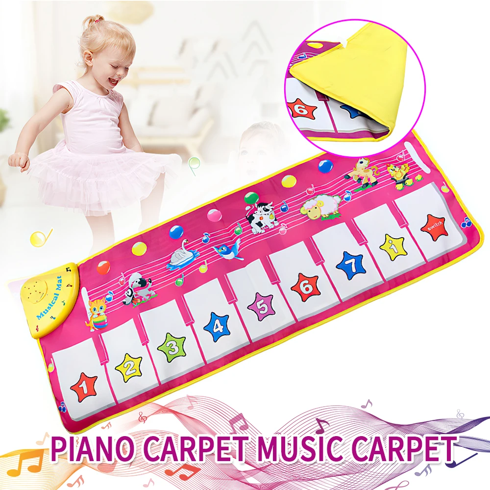 

Детский музыкальный коврик для пианино, танцевальный коврик с клавиатурой, музыкальный коврик, подарок на день рождения и Рождество, электр...