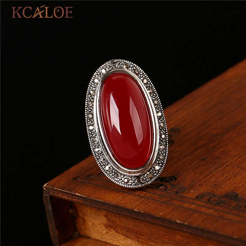 KCALOE винтажные ювелирные изделия кольцо большие натуральные кольца для женщин