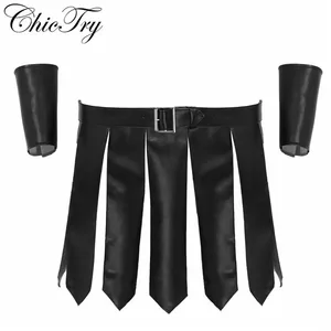 Мужские, мужские, взрослые, искусственная кожа, римские строительные панели, дизайнерские, гладиаторы, нижнее белье, костюм гладиатора И Браслеты