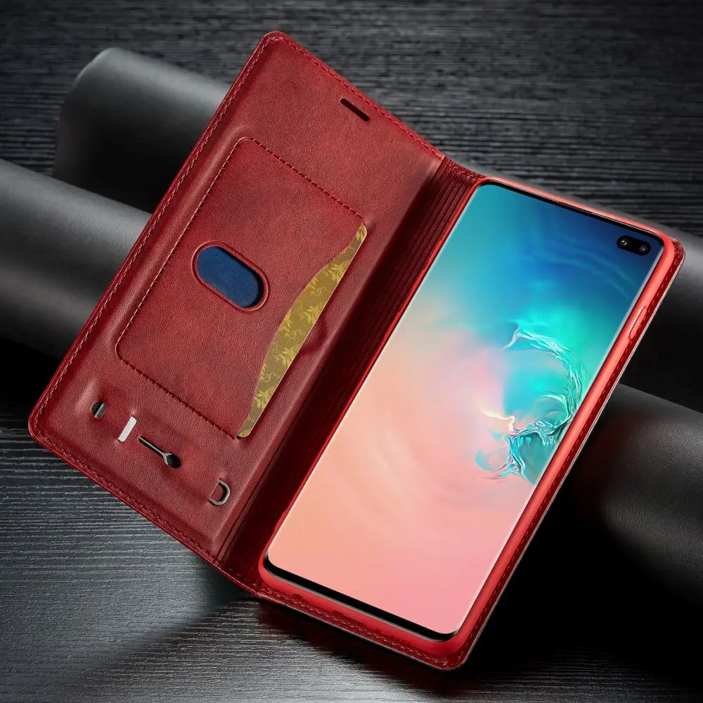 LCHULLE винтажный кошелек кожаный чехол для samsung S8 S9 S10 Plus Note 9 роскошный Магнитный бампер чехол для телефона для Galaxy Note 10 Plus