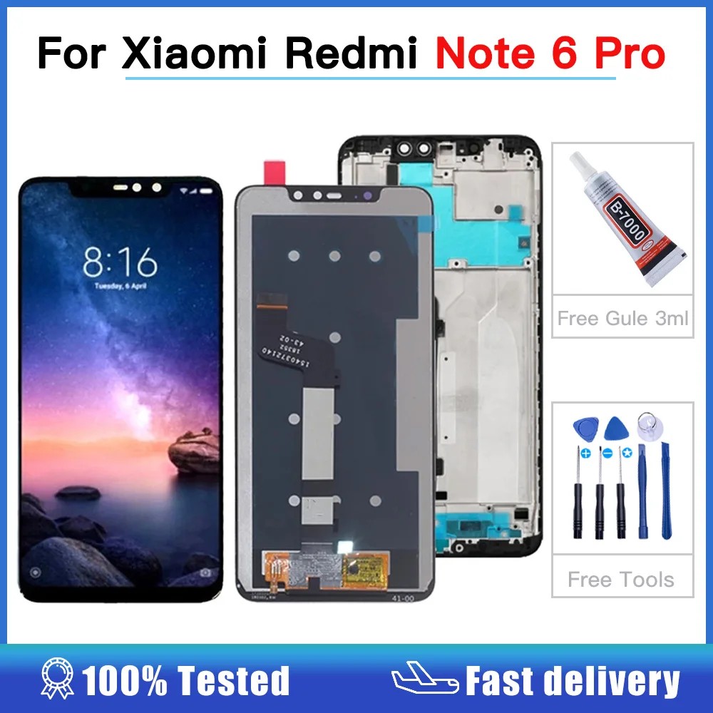 Дисплей с сенсорным экраном 6 26 дюйма в сборе для Xiaomi Redmi Note pro | Мобильные телефоны