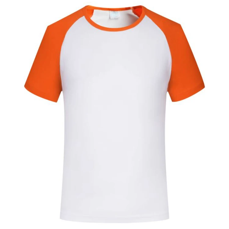 Promotional Men Round Neck Raglan Short Sleeves T-shirt With Custom Logo Printed Tshirts For Women | Мужская одежда