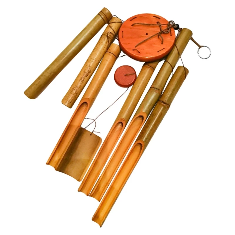 

Catcher with Clear Wood Bamboo Wind Chime Dream Catcher Ball for Home Office Garden Decoration Car Pendant Birthday