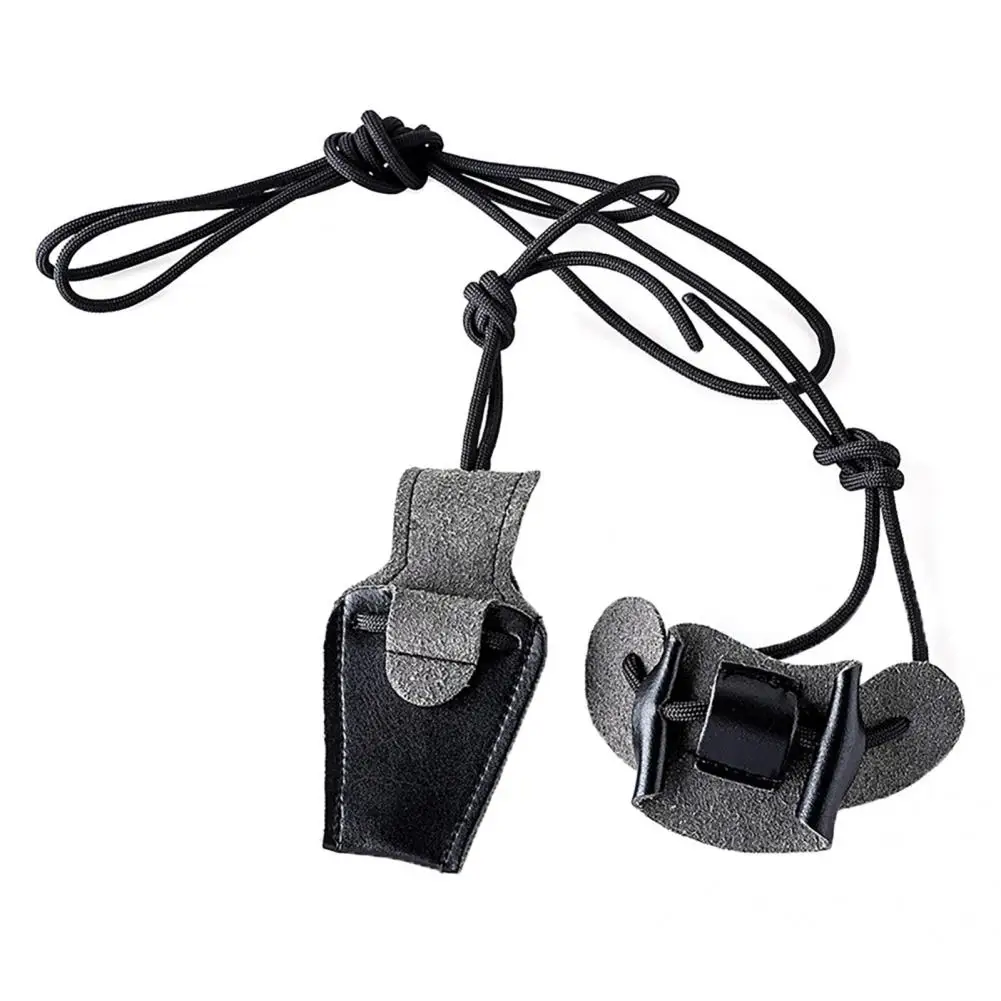 

Bow Winding Rope Changer Adjustable Labor-saving Cowhide Black Traditional Recurve Bow Stringer Archery Installation Tool