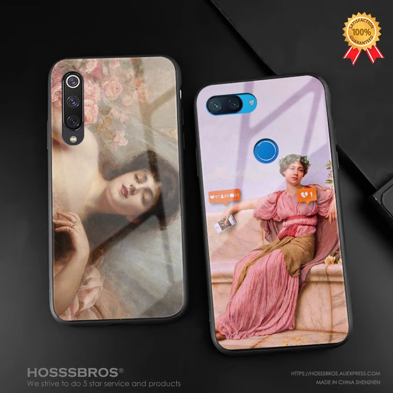 Винтажный оригинальный художественный силиконовый стеклянный чехол для