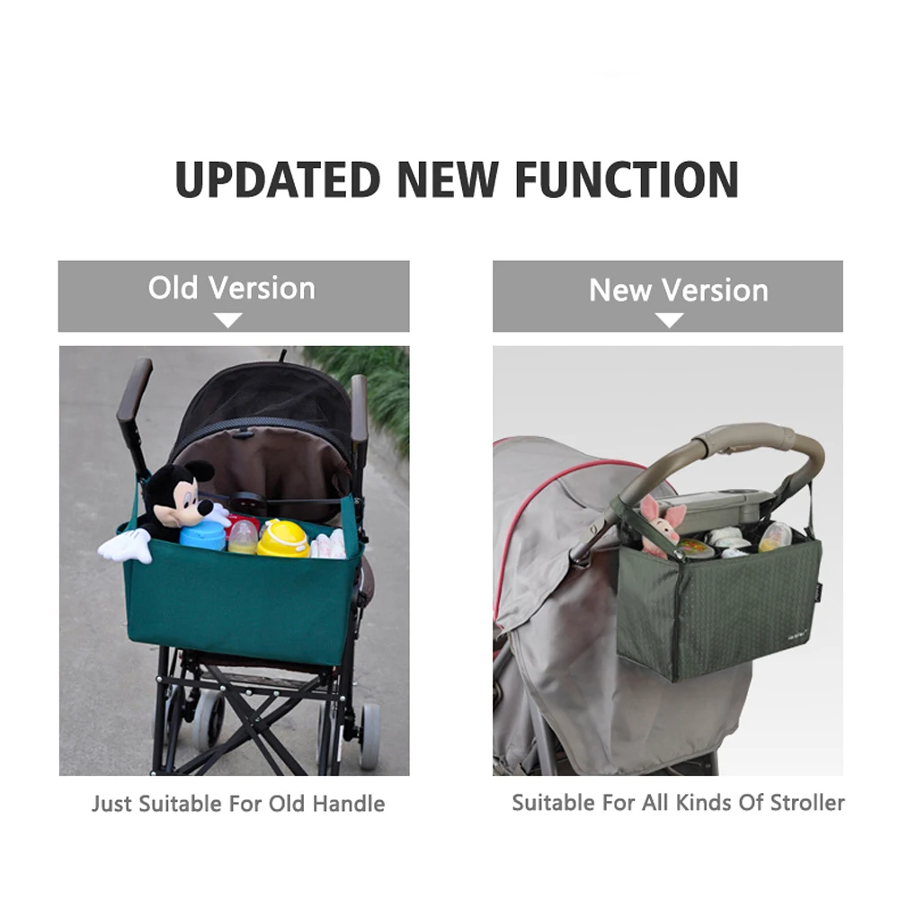 insular Baby Stroller Bag Organizer soild color Bags Mama Carriage Pram Cart Basket Hook Backpack Accessories | Мать и ребенок
