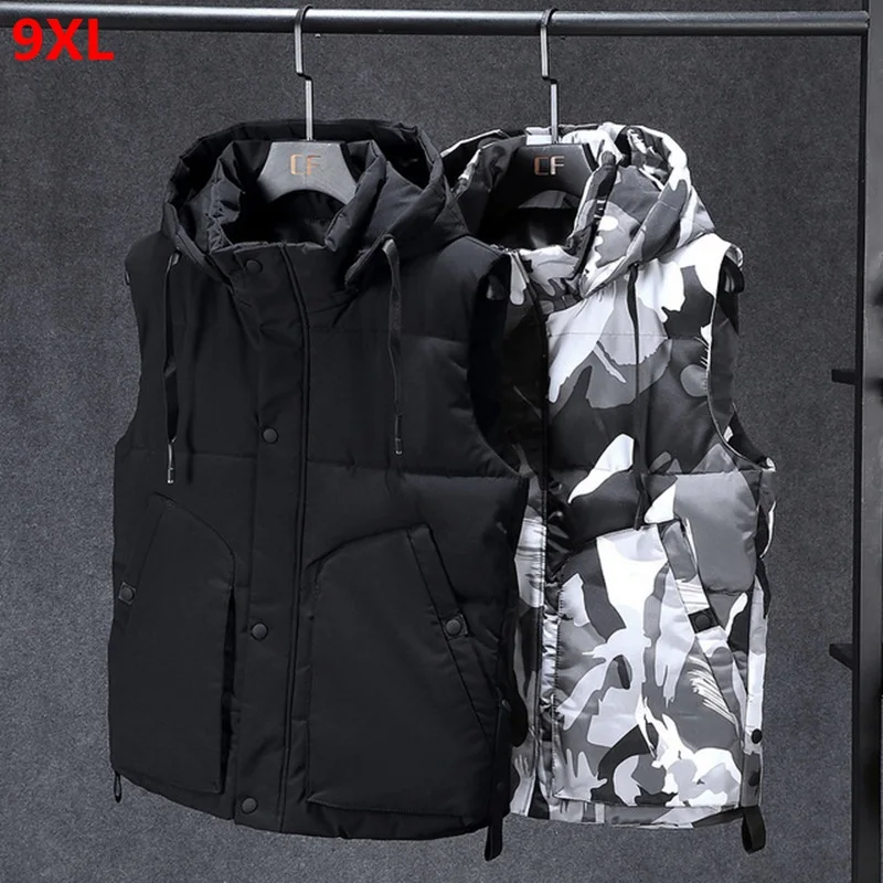 

Winter cotton vest 7XL male winter men's jacket middle-aged trend warm student thickening large size cotton wadded vest 6XL 5XL