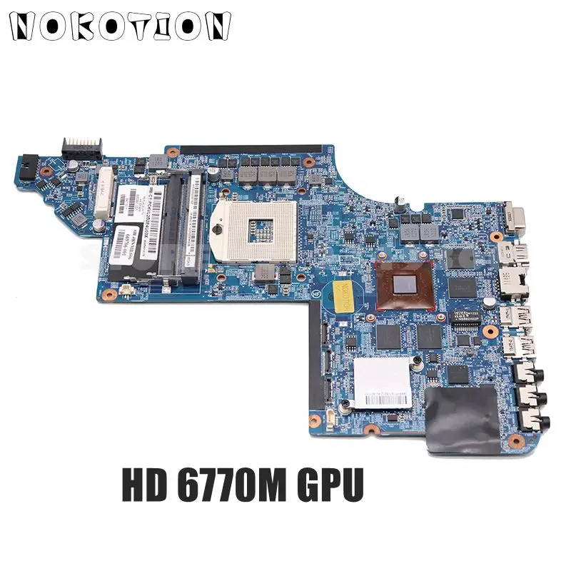

NOKOTION 639391-001 665991-001 665990-001 For HP Pavilion DV7-6000 Laptop Motherboard HM65 DDR3 HD6770M 1GB graphics