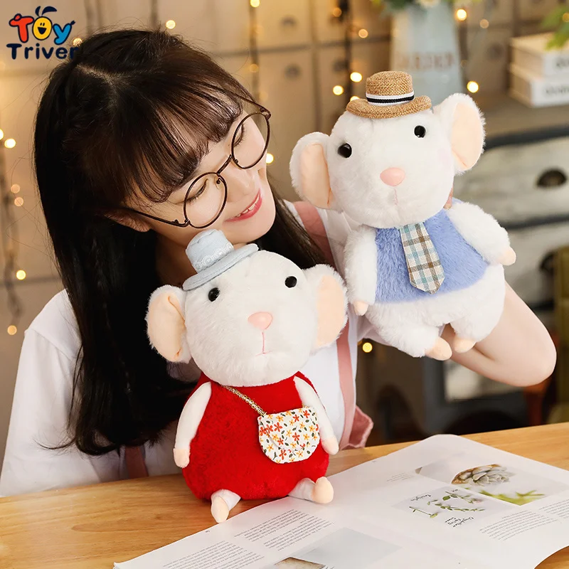 Kawaii мышь, крыса, плюшевая мягкая игрушка, кукла тривер, вечерние украшения для маленьких детей, девочек, детей, на день рождения, китайский год, подарок, Прямая поставка