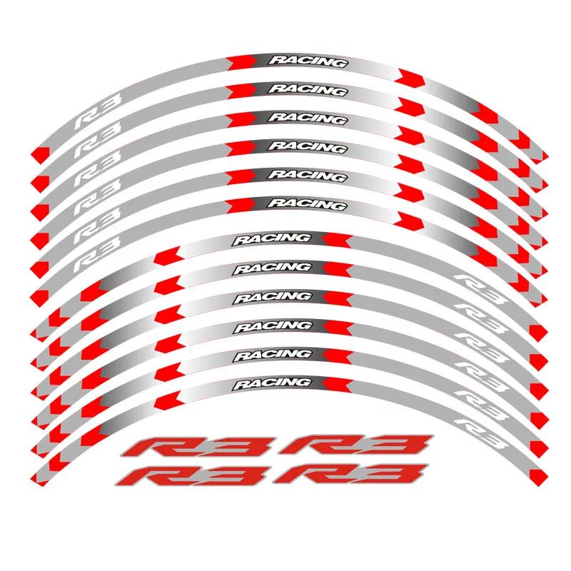 12 шт. светоотражающие полосы для мотоцикла YAMAHA YZF R3|Наклейки и стикеры| |