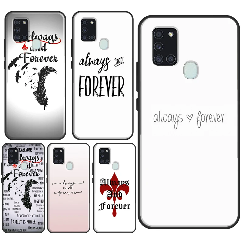 Оригинальный чехол Always and Forever для Samsung Galaxy A50 A70 A21S A20e M21 M31 A01 A11 A31 A51 A71 A10 A30 A40 A7