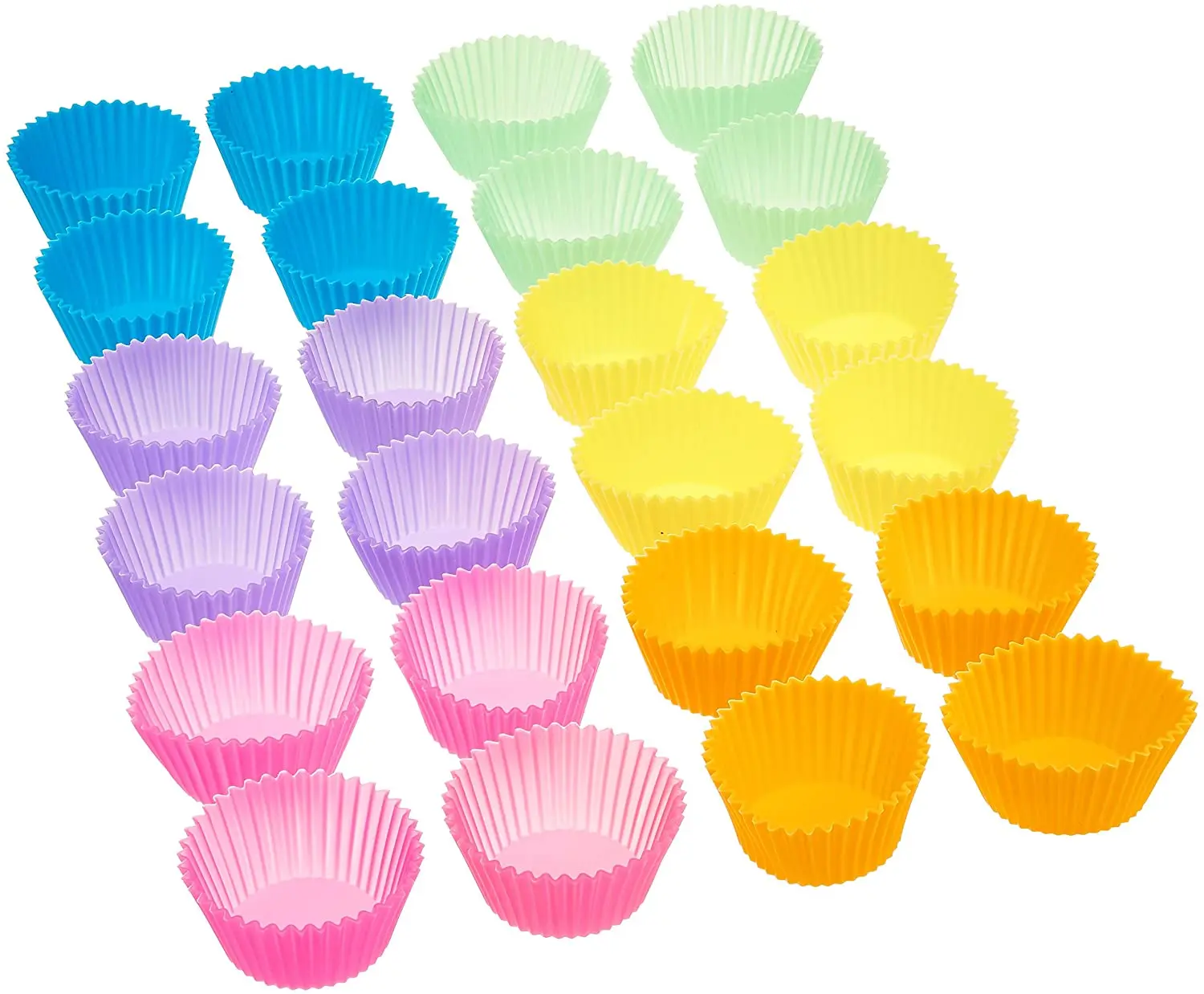 

12Pcs Silicone Muffin Cup Round Reusable Cake Mould Cup Shape High Temperature Baking Mould Cake Tart Kitchen Baking Mould Tool