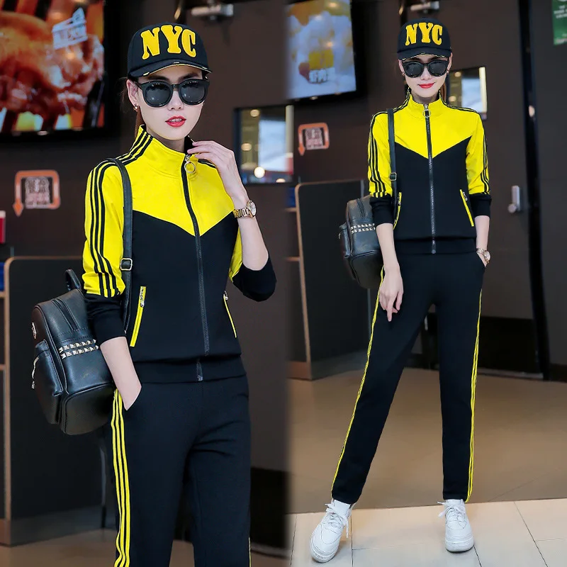 

Sportswear women's spring and autumn 2020 new fashion Korean set middle age leisure two piece set teacher #1828
