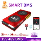 BMS 15S 48V LiFePO4 Bluetooth без нажатия кнопок для аккумуляторной батареи 18650 150A 200A 250A 3,2 V BMS USB функция