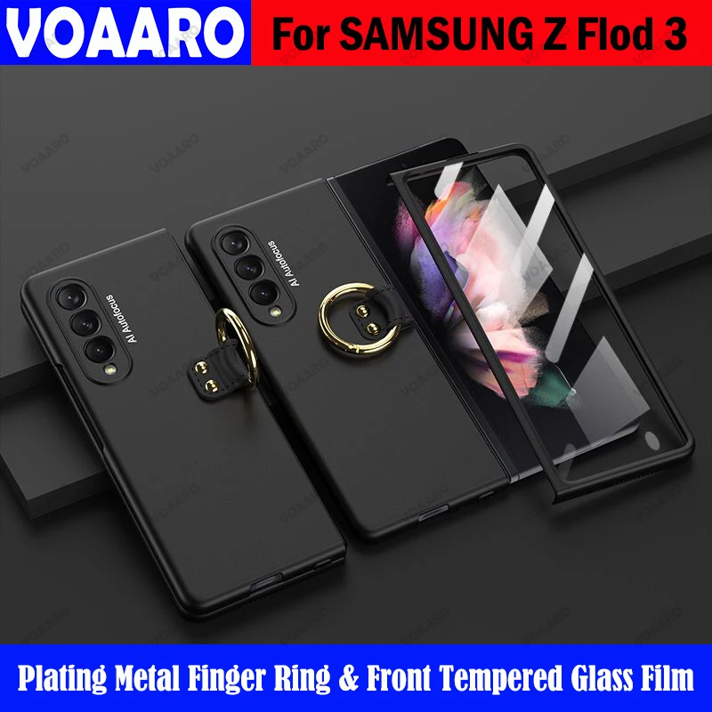 

Чехол для Samsung Galaxy Z, складной чехол с 3 кольцами для Samsung Z, складной чехол с металлическим кольцом на палец для Galaxy Z, складной чехол D3