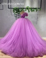 charming purple strapless ball gown dress princess quinceanera dresses tulle ruffles puffy sweet 16 15 aso ebi african