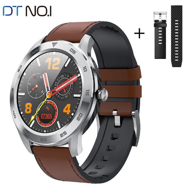 Light Brown Смарт-часы DT NO. I DT98, водонепроницаемые Смарт-часы с Bluetooth, сенсорный экран PPG, пульсометр, кровяное давление, фитнес-трекер - Цвет: Light Brown