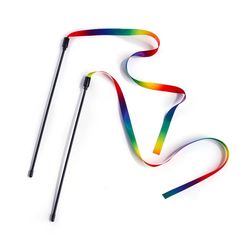 3 шт. кошка игрушки милый забавный красочный стержень тизер палочка Пластик для