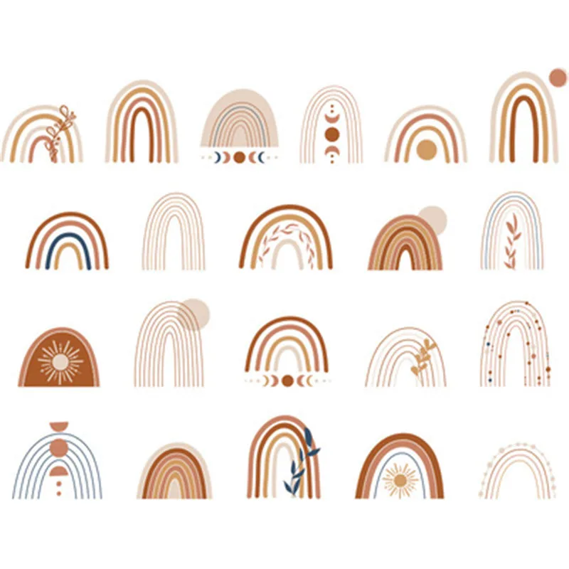 Радужные настенные Стикеры для детской комнаты в скандинавском богемском стиле