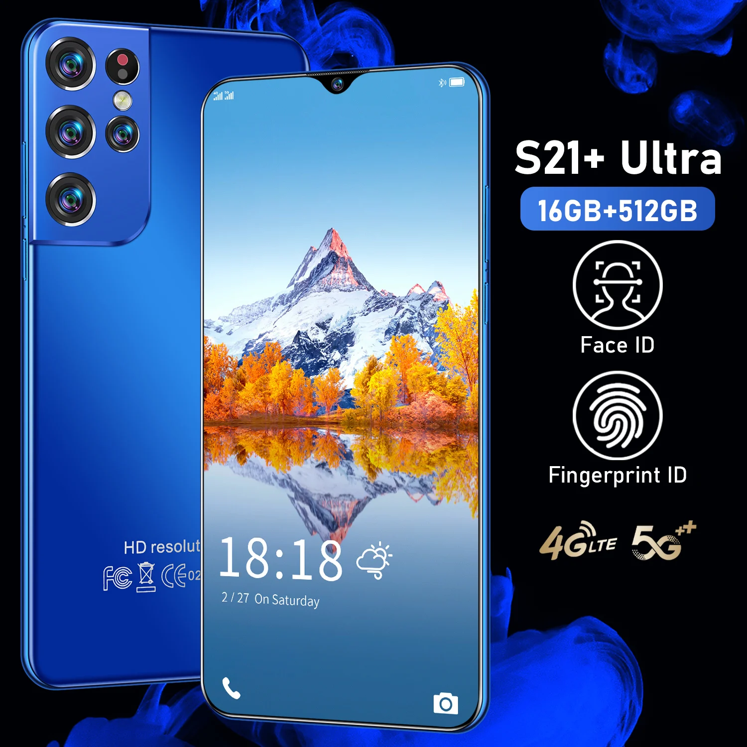 

S21 Ultra 6.8Inch Global Version Smartphone 12GB+512GB Android 11 Core 5G 6500mah 24MP+48MP Really Unlocked Telephone Celulares