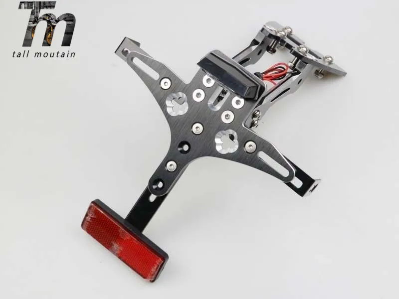 For Honda CB1000R 2012 2013 2014 2015 Black CNC Aluminum Adjustable License Plate Mount Holder Bracket with White Led Lights | Автомобили