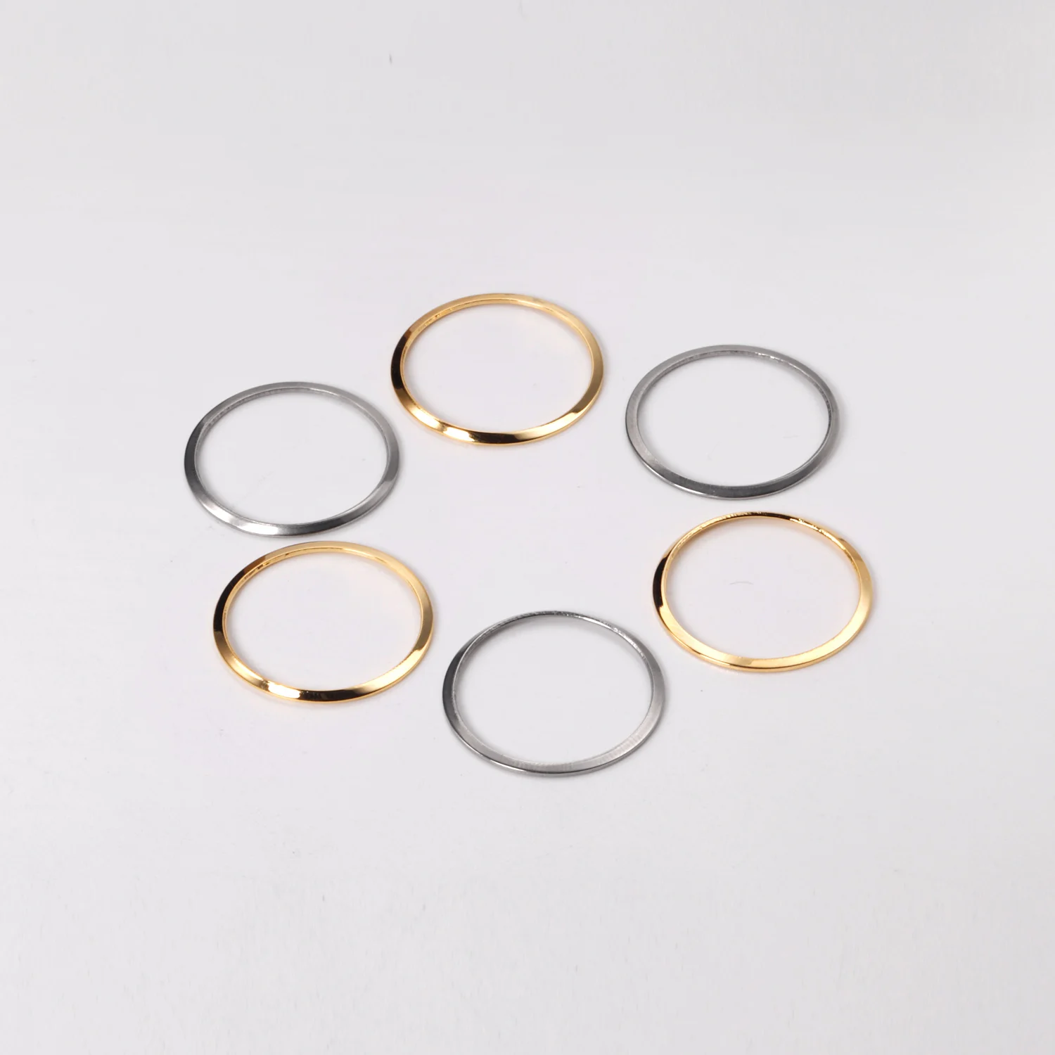 

ASON 100Pcs/Lot Fashion Round Charm Stainless Steel 316L Circle Type Pendant Wholesale For Jewelry Accessories Making Supplies