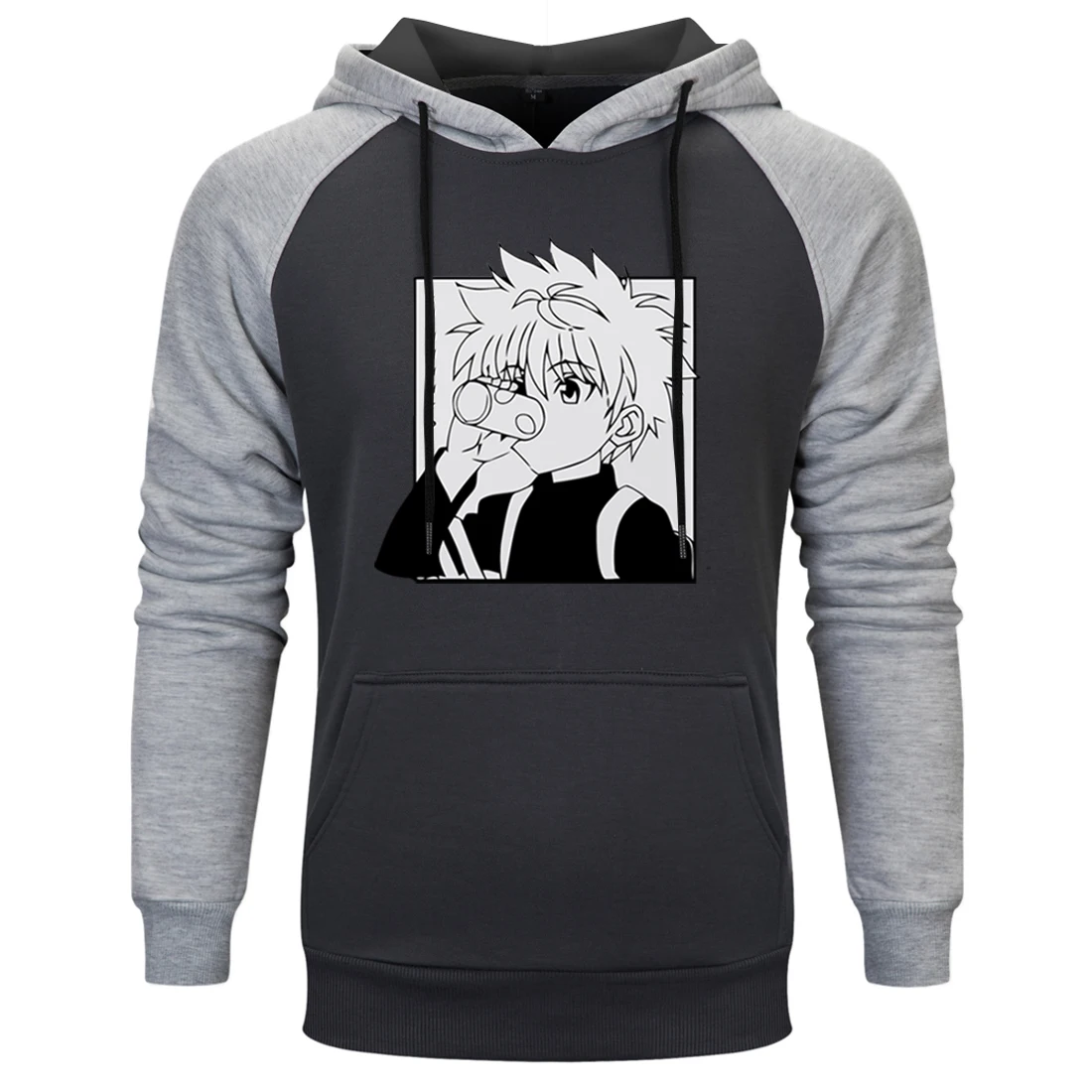 Охотник х печати с капюшоном и рукавами-реглан мужская мода Харадзюку Толстовка