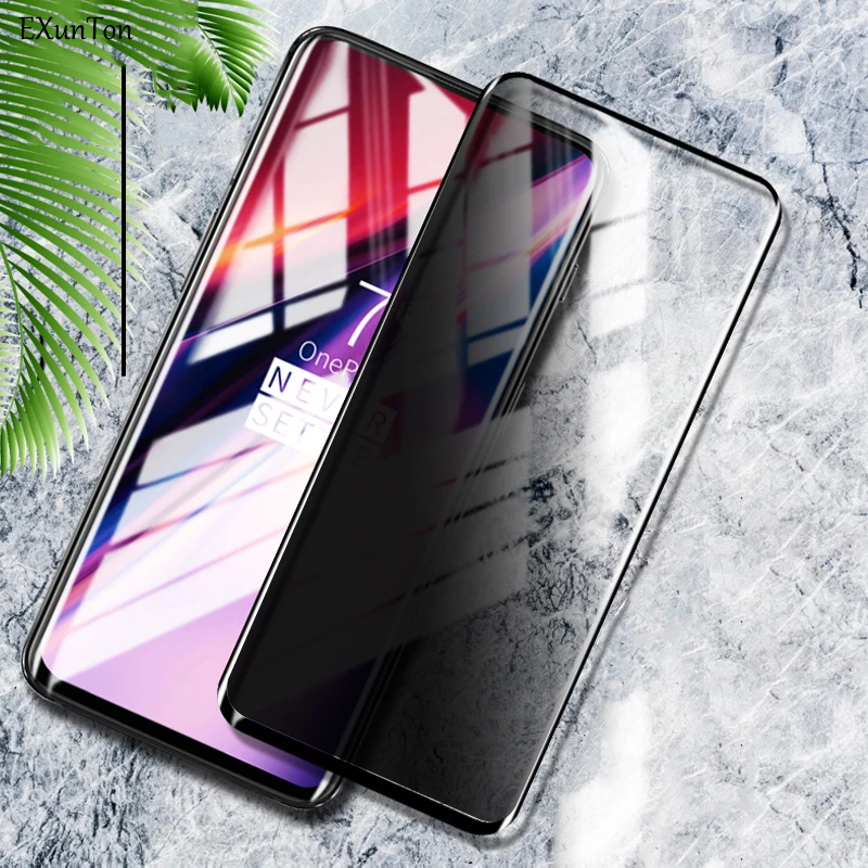 Для Oneplus 7 7T Pro 7pro 7Tpro 3D изогнутое полное покрытие антишпионское бликовое защита