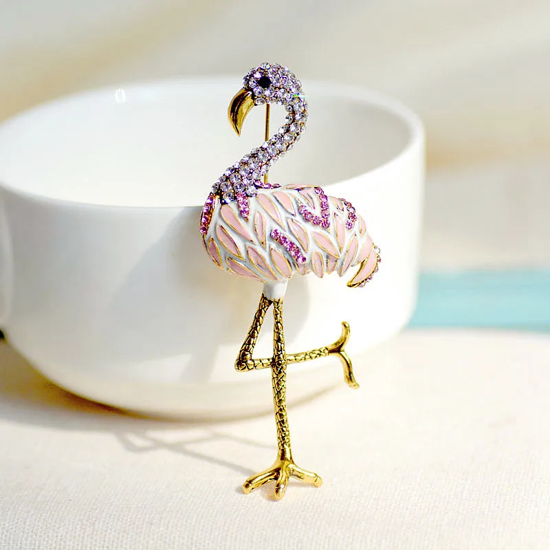 Muylinda Страусиная птица эмалированная брошь-кнопка винтажные женские булавки со