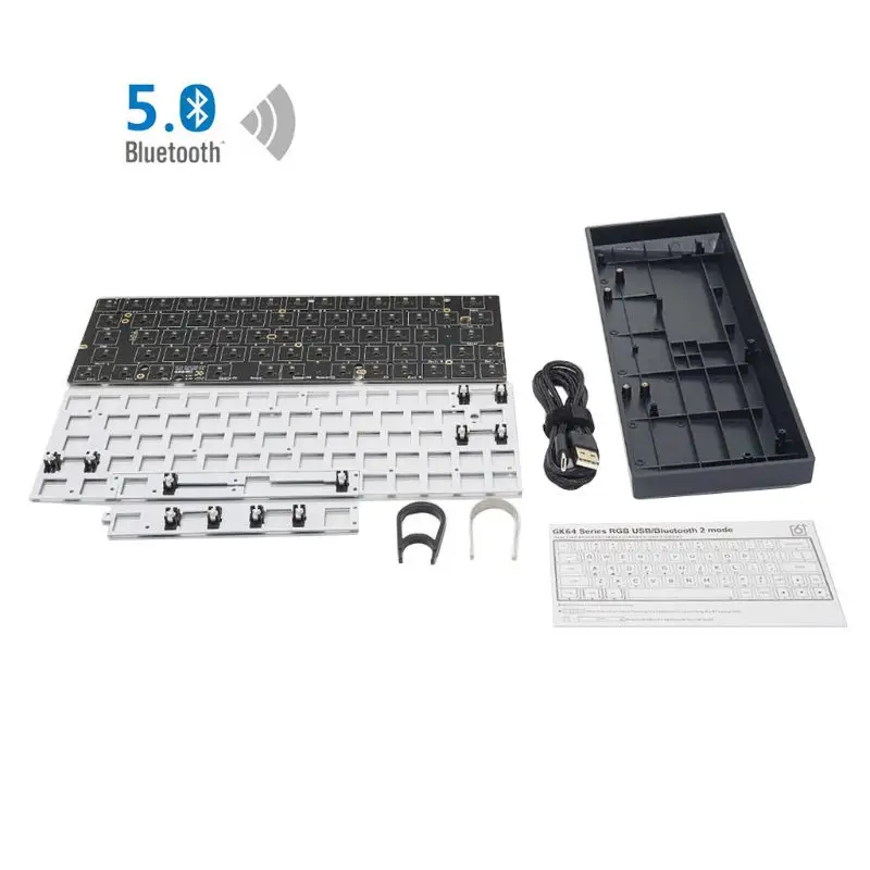 Программируемая Bluetooth механическая клавиатура GK64XS с горячей заменой печатная