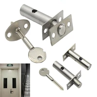 1 set door rack bolts dead bolt lock star key security strong key spare iron tool hardware for home bolt door r2q9