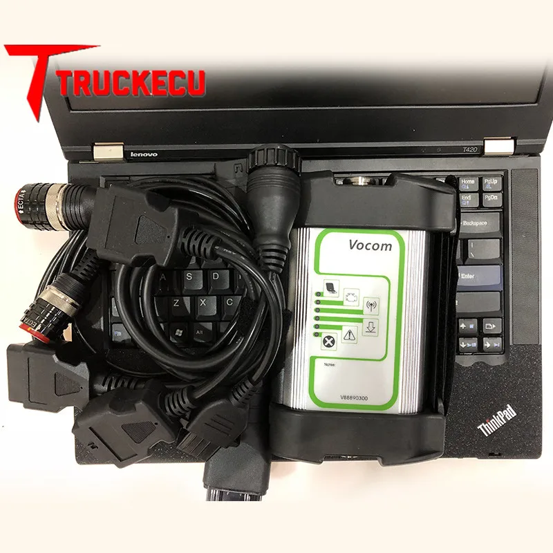 Vocom 88890300+ 2,7 ptt dev2 FH& FM Грузовик Экскаватор диагностический инструмент+ T420 ноутбук vcads 88890300