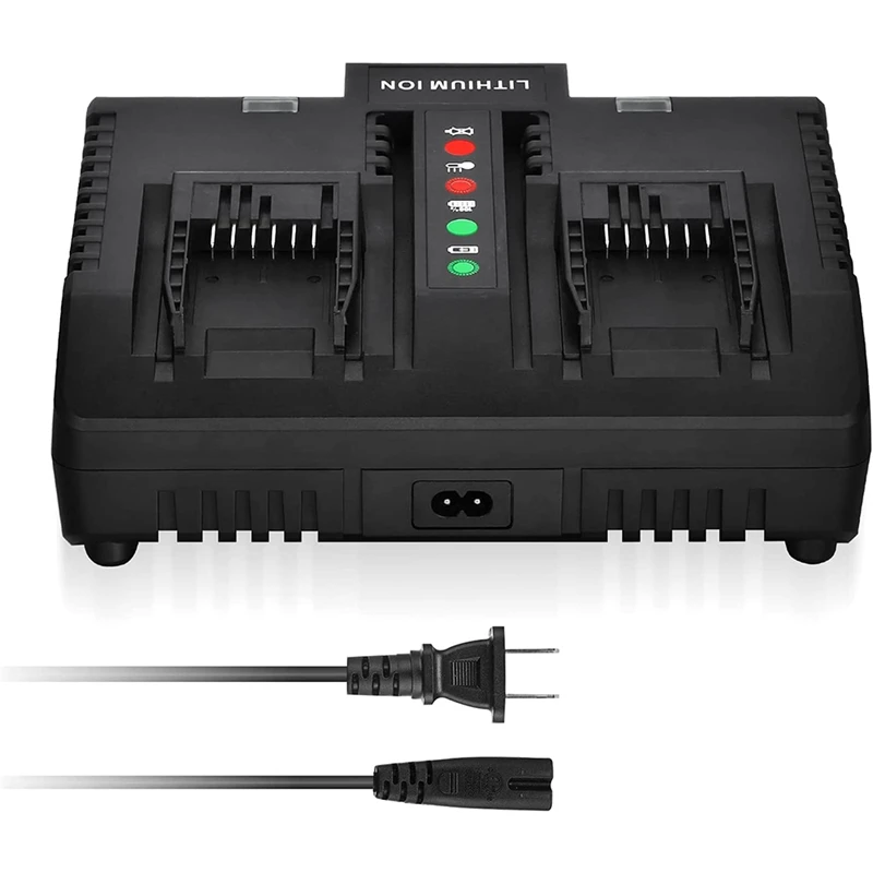 

2-Port 20V WA3875 Charger Compatible for Worx 18V/20V Lithium Battery WA3578 WA3525 Lithium Battery Charger US Plug