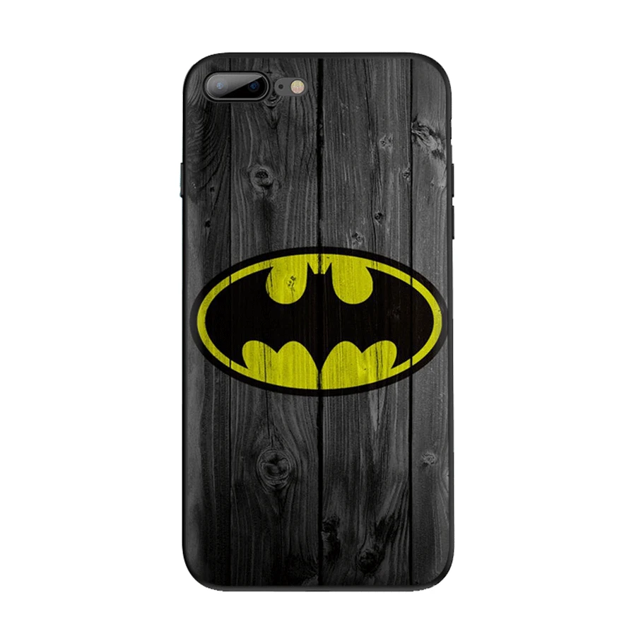 Чехол для мобильного телефона из ТПУ для iPhone 5 5S 6 6s 7 8 Plus X XR XS Max Shell с логотипом Marvel Бэтмен - Цвет: B7
