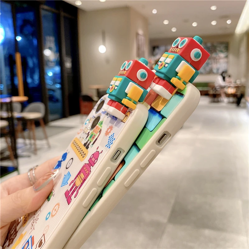 Мультяшный чехол для IPhone 12 13 11 Pro Mini XS Max XR X 7 8 10 6 6S Plus SE 2020 IPone13 мягкий ТПУ 3D телефона