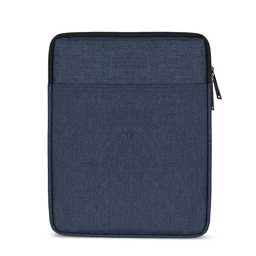 navy blue 9,7/10 дюймов Ткань Оксфорд сплошной цвет планшеты ноутбук рукав Чехол сумка для переноски противоударный рукав сумка для переноски подходит для iPad - Цвет: navy blue