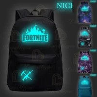 fortnite luminous waterproof backpack victory royale large capacity school bags for teenager children students zipper rucksack