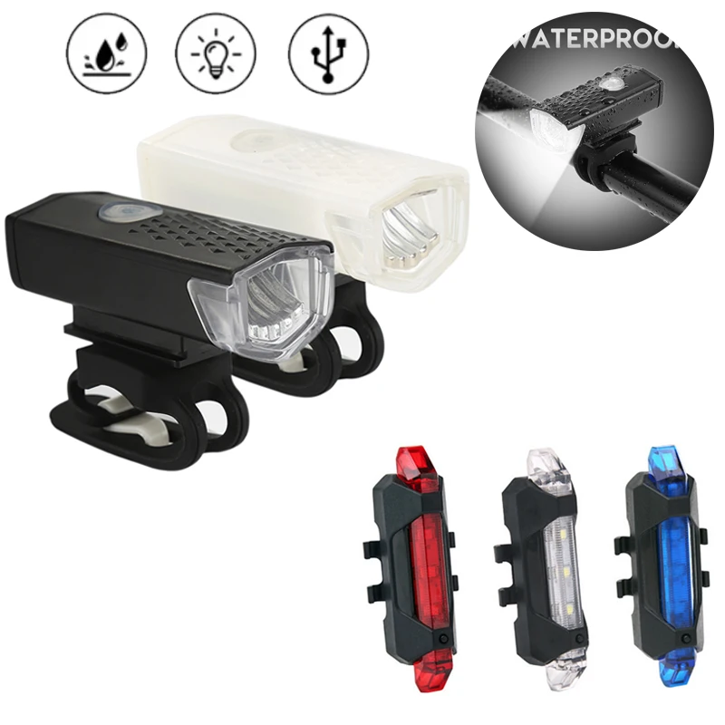 

Велосипедный фонарь, водонепроницаемый передний свет, задний фонарь для горного велосипеда, зарядка через USB, предупреждающая лампа, аксесс...