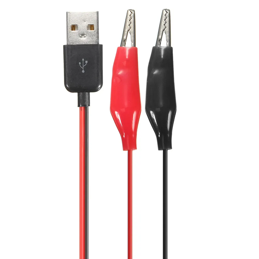 USB-разъем Мама к тестовым зажимам крокодил зажим USB папа адаптер питания провод 58