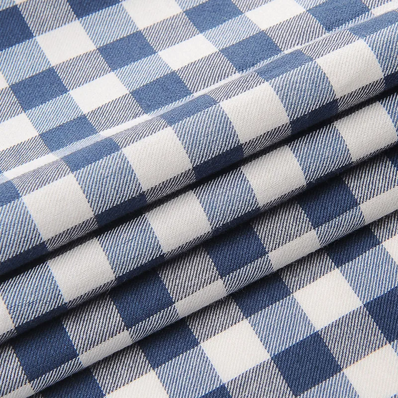 

Men's Fashion Long Sleeve Premium Gingham Shirt Simple Design Casual Button-down Plaid Checkered Cotton Shirts