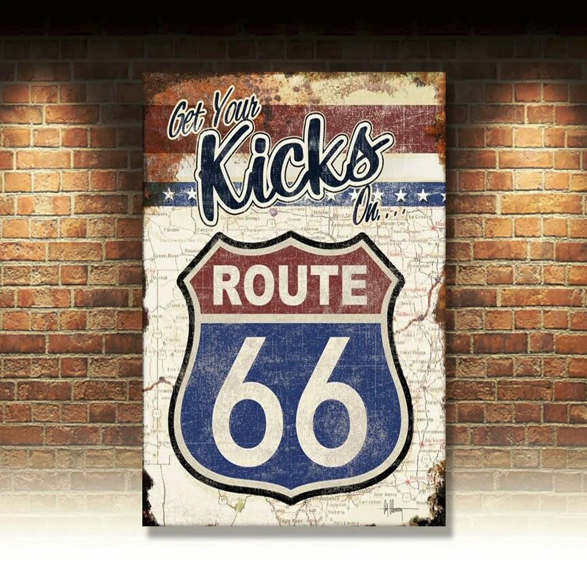 

8x12 жестяной знак «получите удары по маршруту 66», металлический знак, новинка