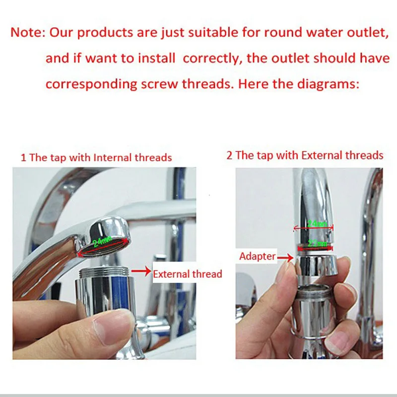 

LED Tap Nozzle Faucet Shower Temperature Sensitive 3 Color Light Kitchen Faucet spouts Bathroom Glow Water Saving Faucet Aerator